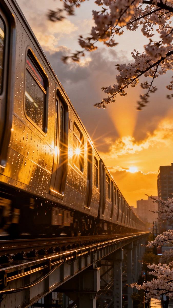 Golden Dusk Train