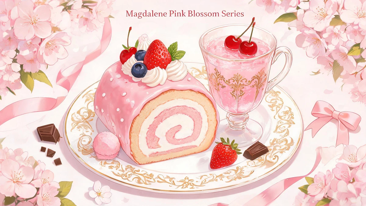 Pink Swiss Roll Dessert