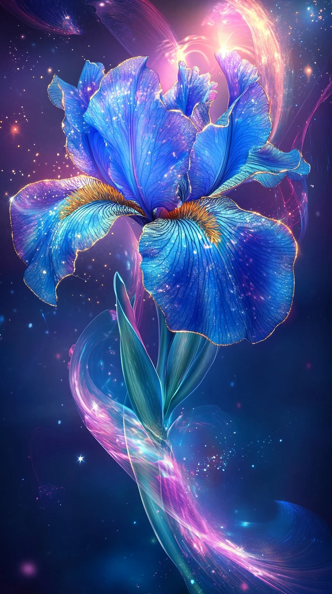 Luminous Blue Iris