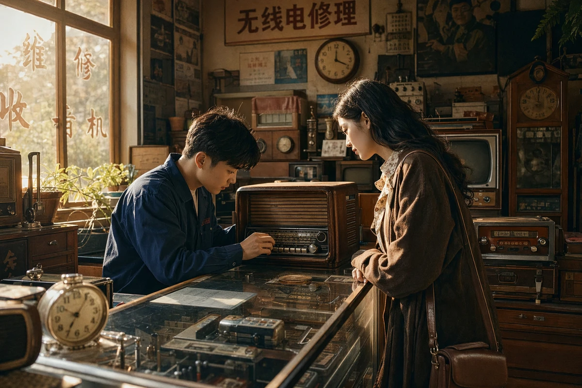 Vintage Radio Shop Romance