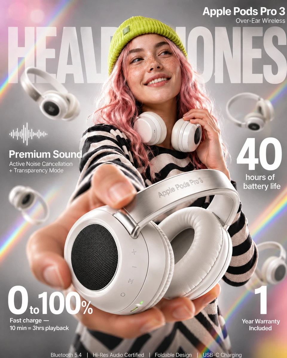 Wireless Headphone Infographic