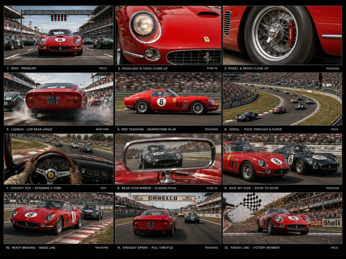 Ferrari Racing Storyboard