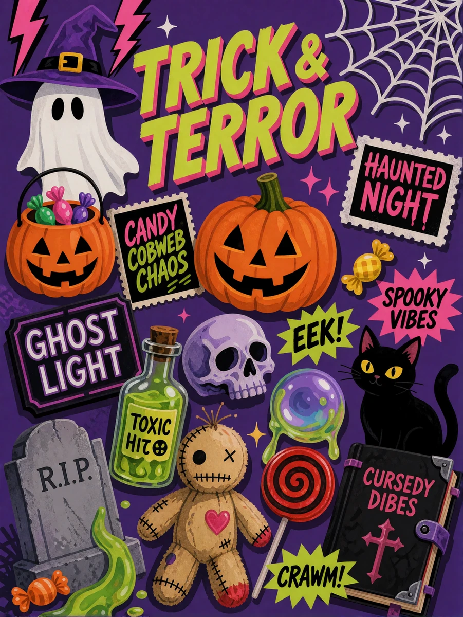 Spooky Halloween Collage