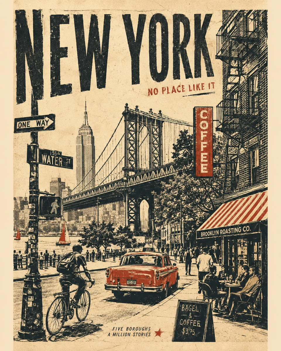 Vintage New York Poster