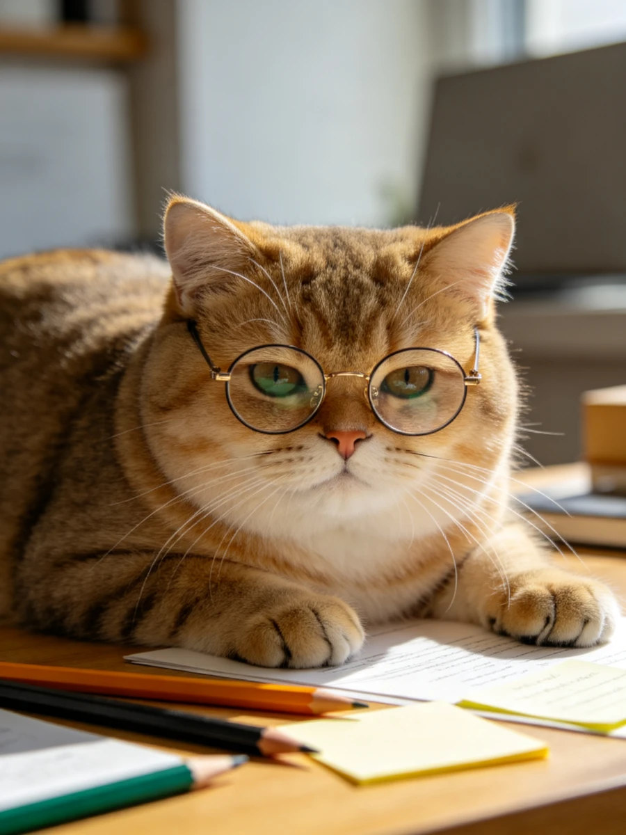 Cat With Glasses