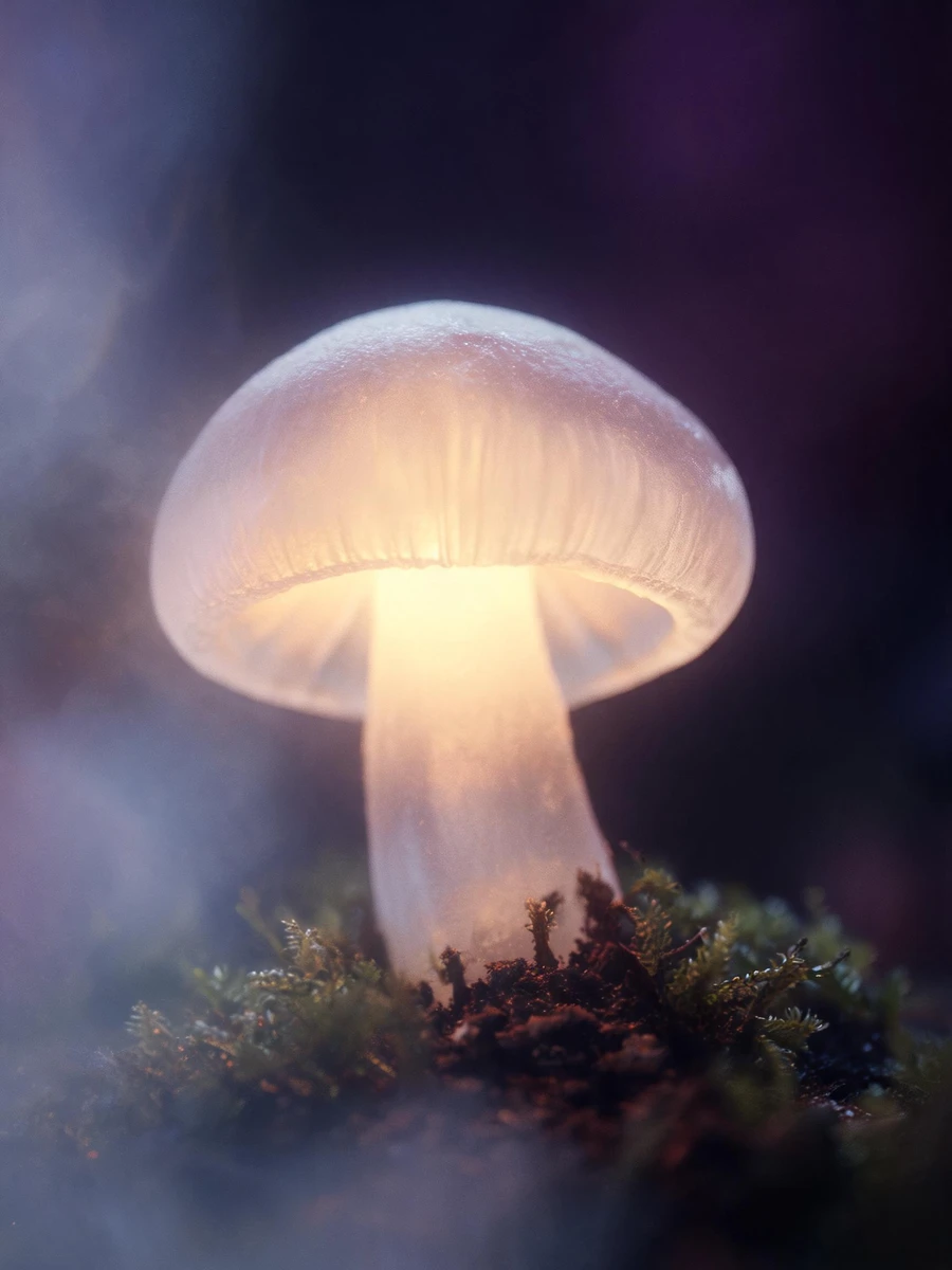 Ethereal Glowing Mushroom