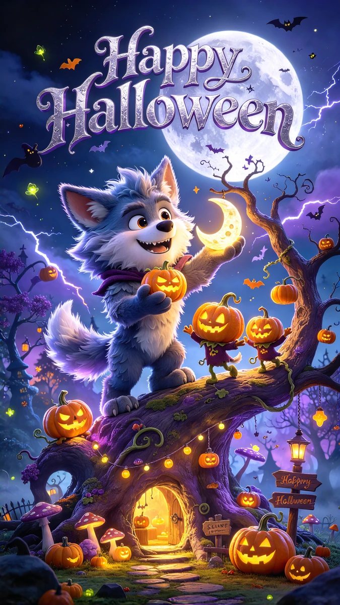 Cute Halloween Werewolf
