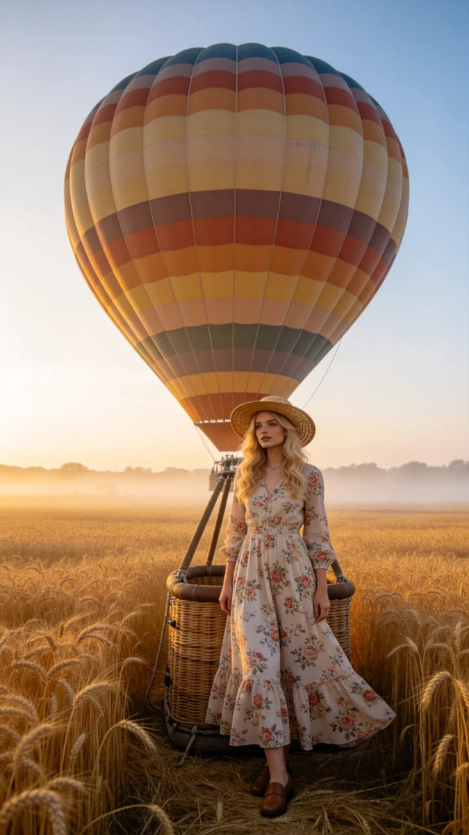 Pastoral Hot Air Balloon
