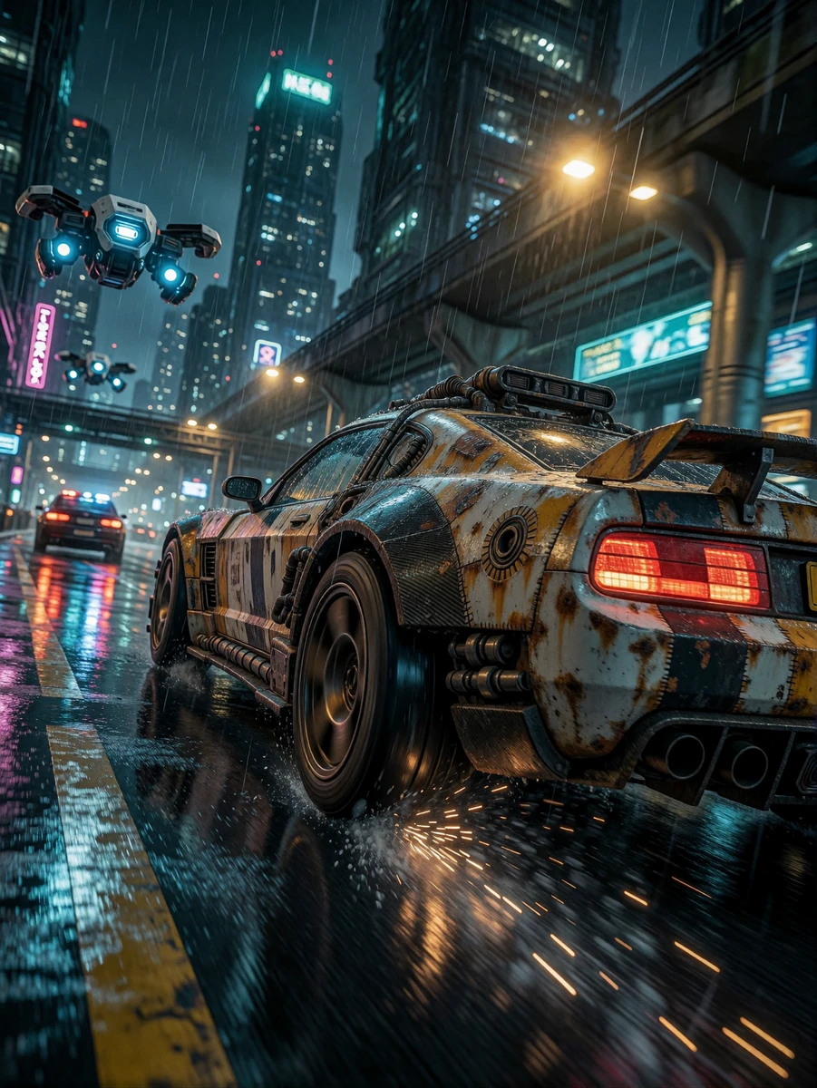 Cyberpunk Street Racer