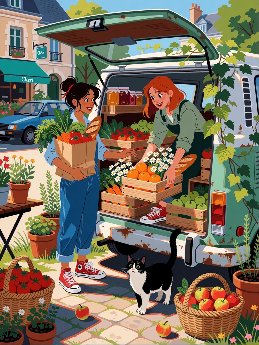 Vintage Van Grocery Run