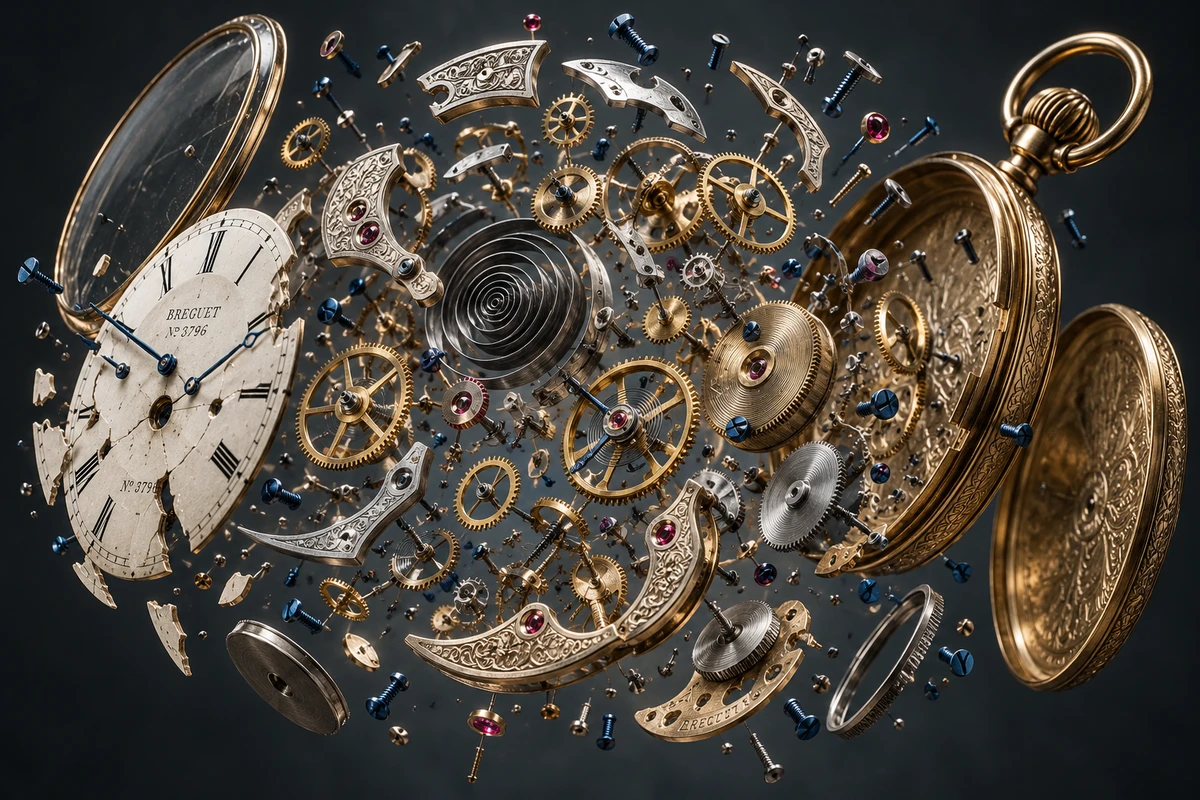 Exploded Pocket Watch