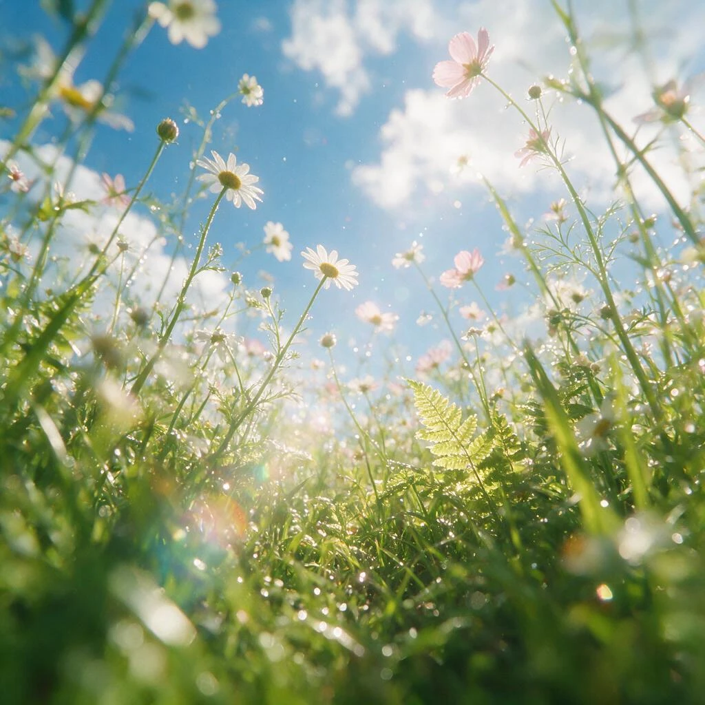 Sunlit Wildflower Canopy