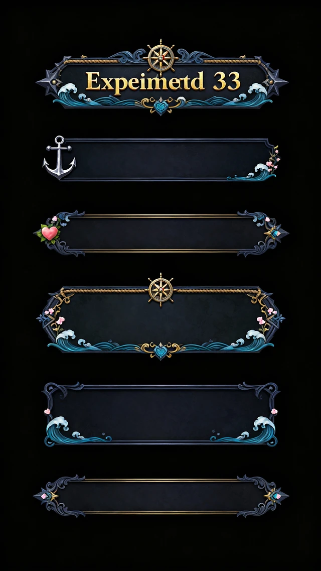 Nautical UI Title Boxes