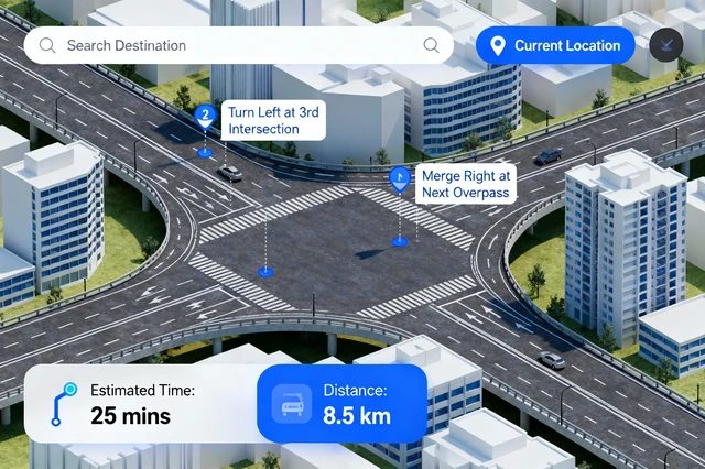 Navigation Map UI