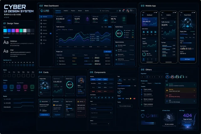 Cyber Sci-Fi UI