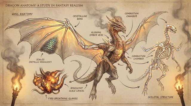 Dragon Anatomy Blueprint