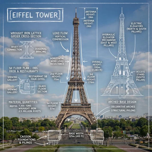 Eiffel Tower Blueprint