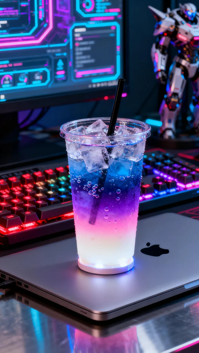 Cyberpunk Layered Drink