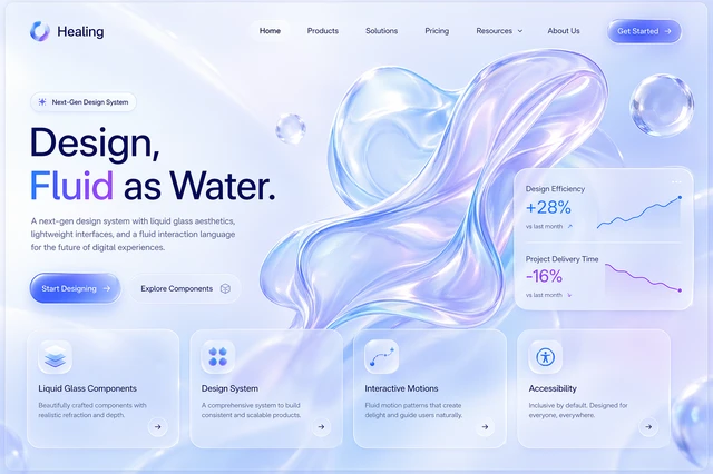 Liquid Glass Homepage