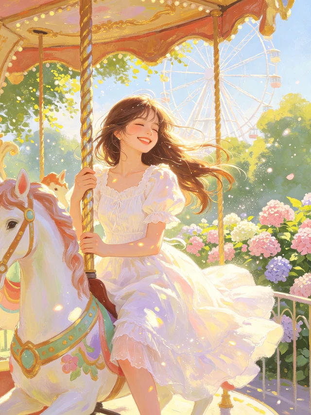 Summer Carousel Girl