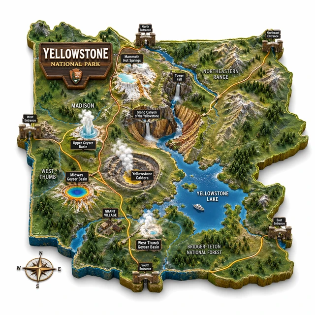 Yellowstone 3D Map