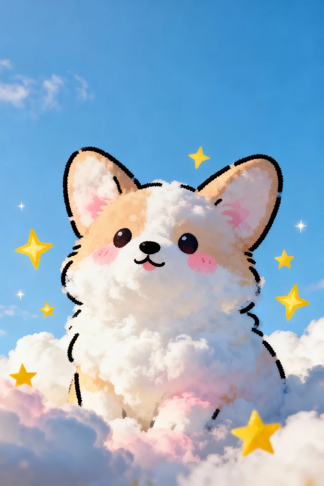Dreamy Cloud Corgi