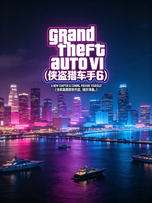 Vice City Night Skyline