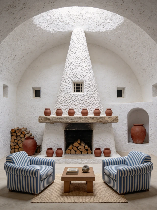 Mexican Rammed Earth Courtyard
