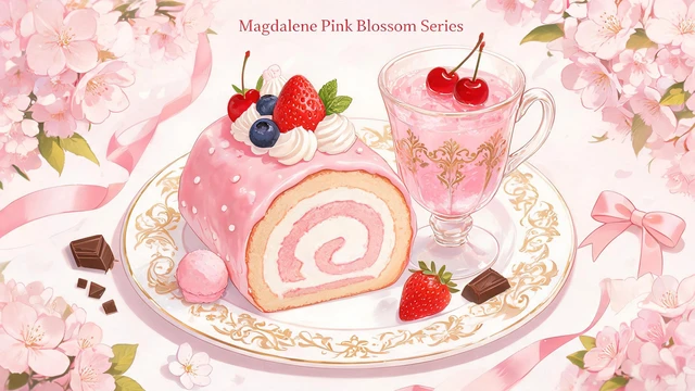 Pink Swiss Roll Dessert
