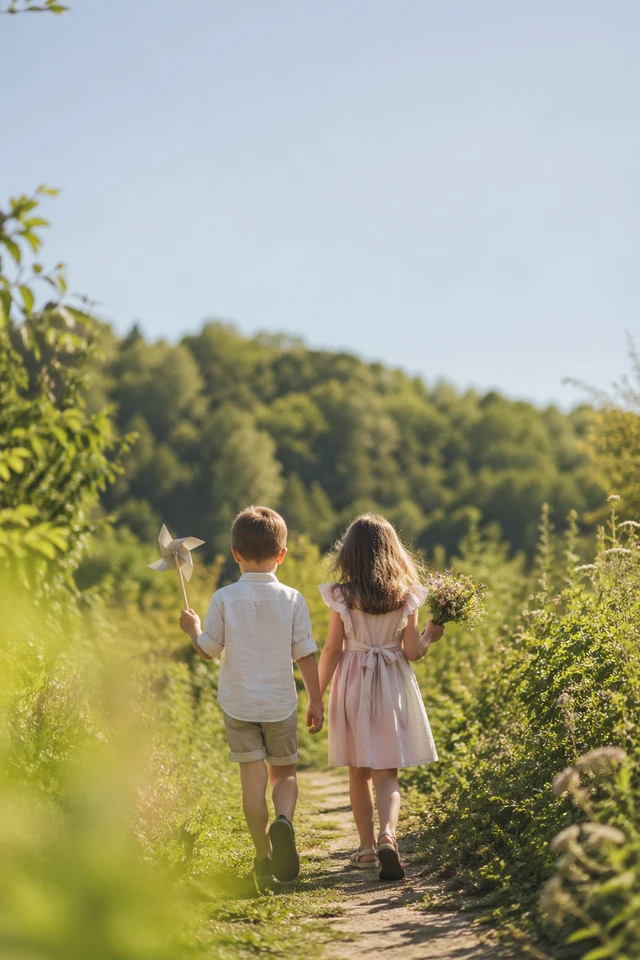 Children On Country Trail