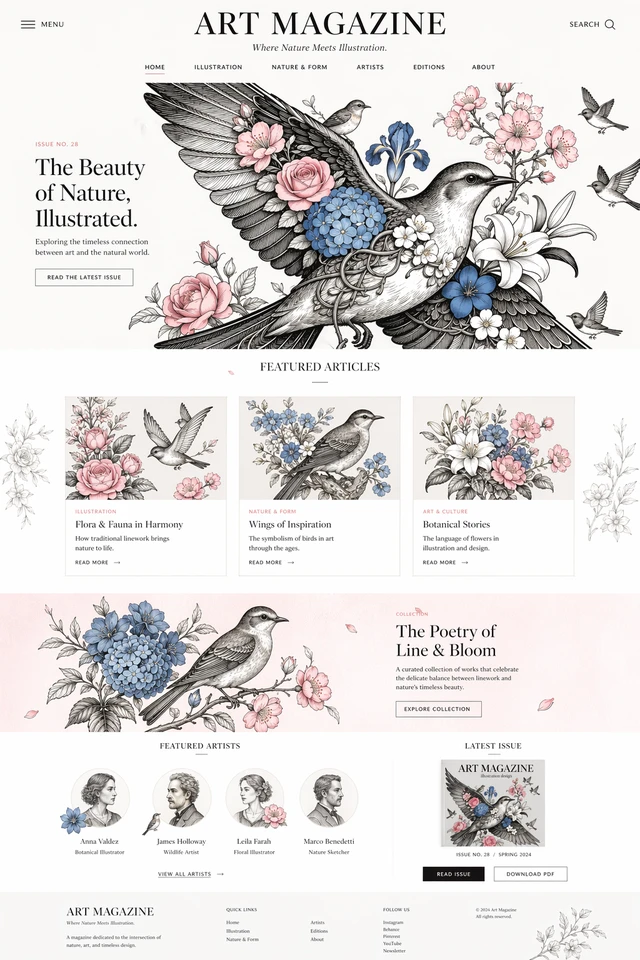 Art Magazine Homepage