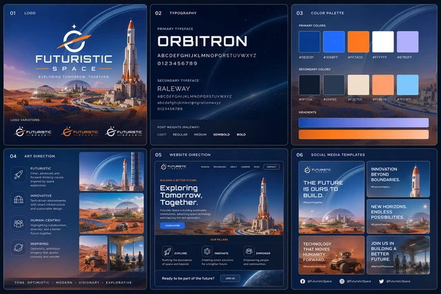 Futuristic Space Brand Kit