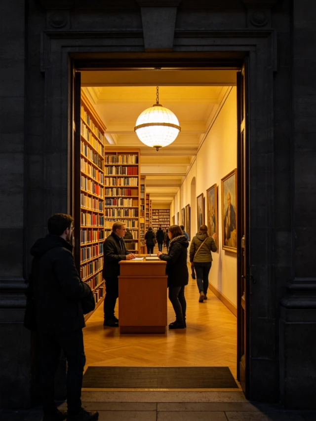 Brightly Lit Library