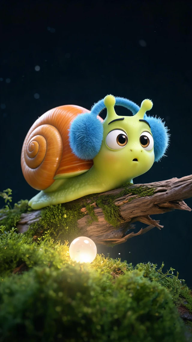 Curious Cartoon Snail