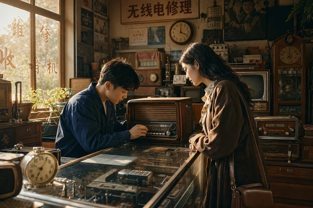 Vintage Radio Shop Romance