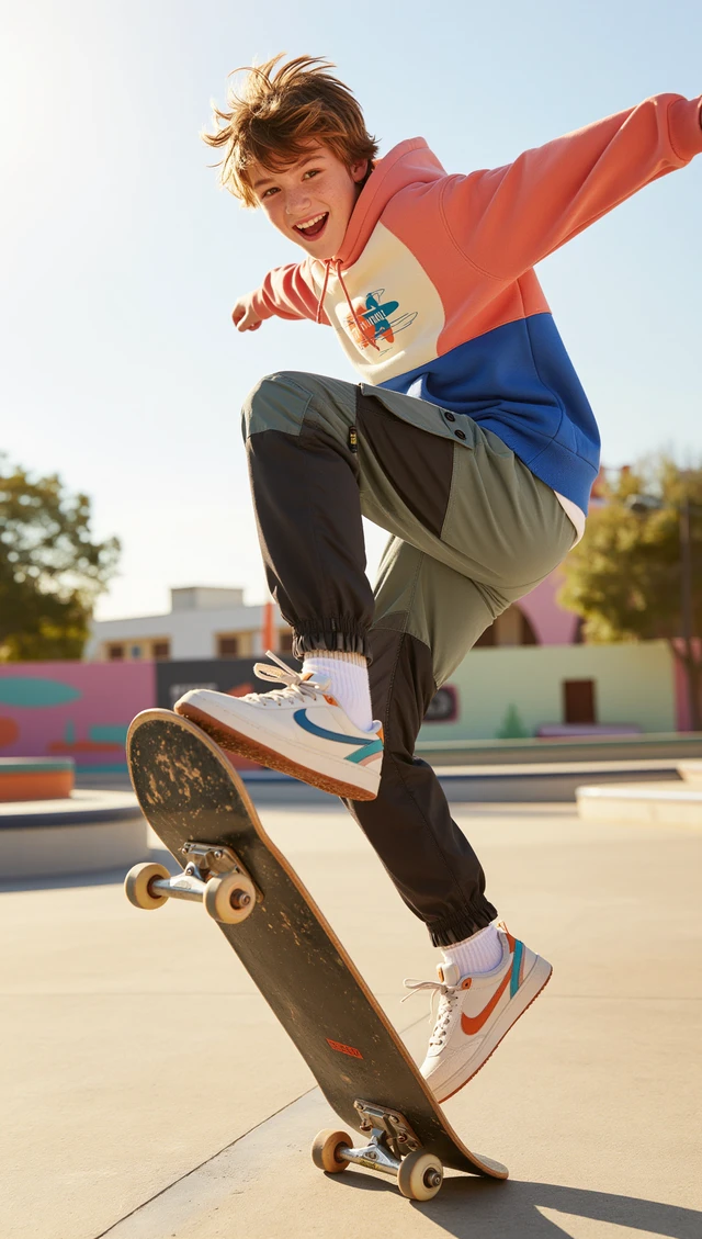 Mid-Air Skater Boy