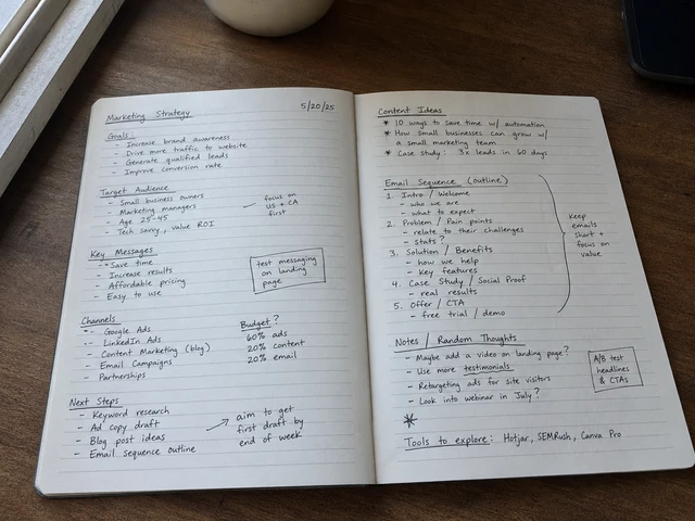 Open Handwritten Notebook