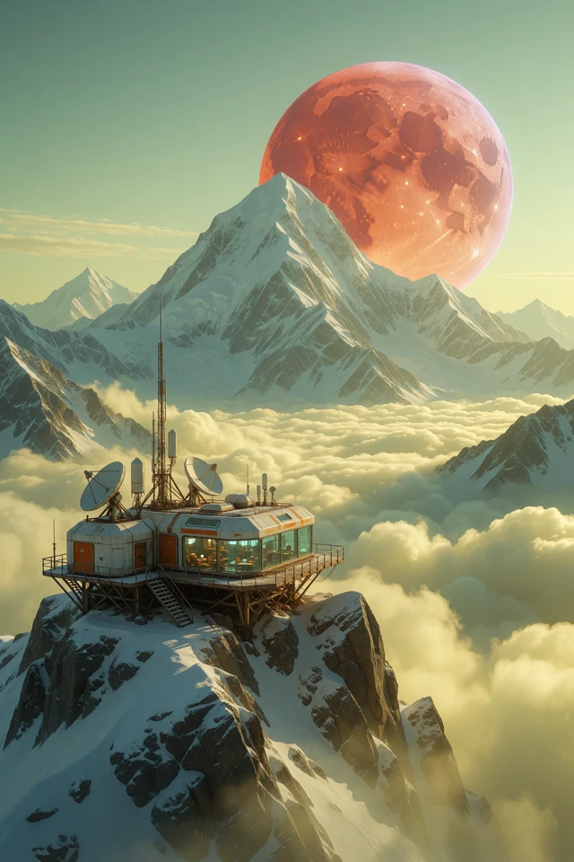 Sci-Fi Mountain Outpost