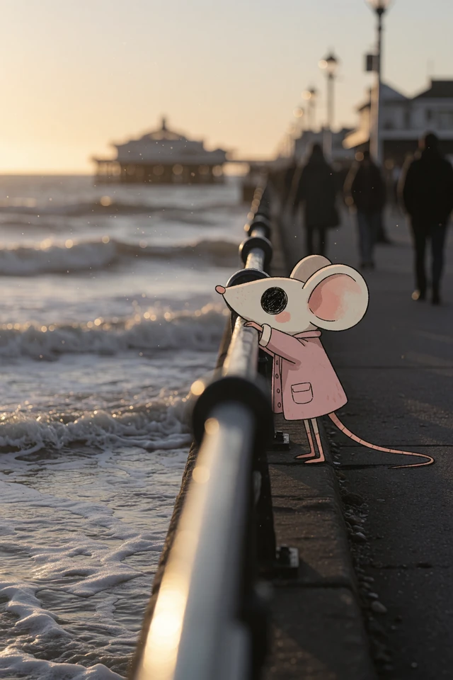 Chibi Mouse At Sunset