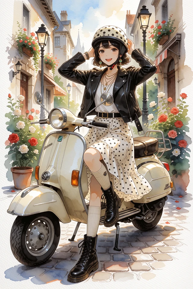 Vintage Scooter Girl