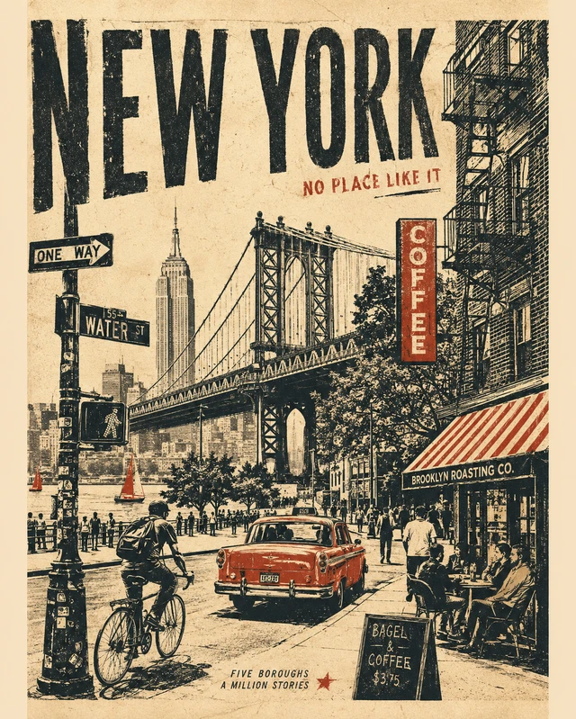Vintage New York Poster