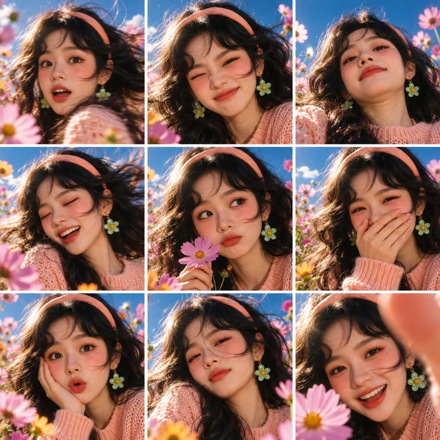 Candid Selfie Grid