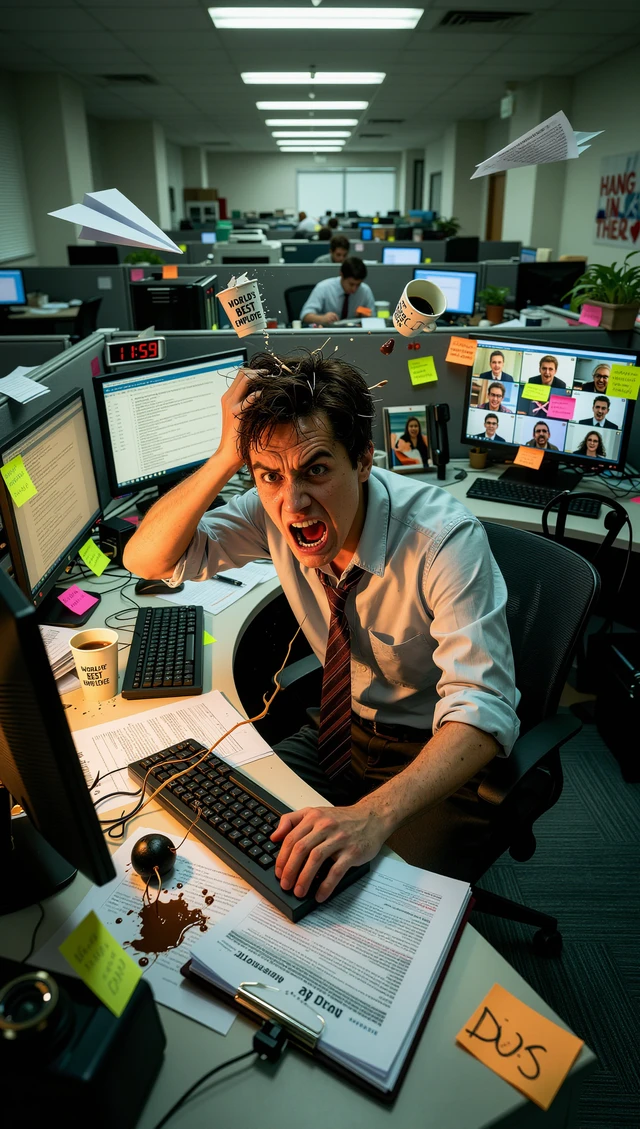 Office Worker Meltdown