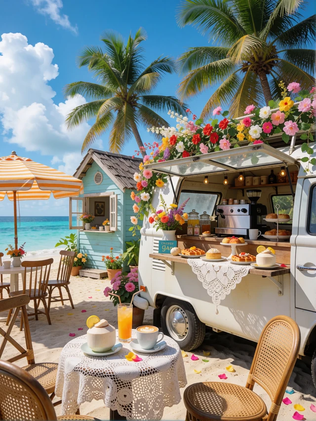 Tropical Beachside Caf