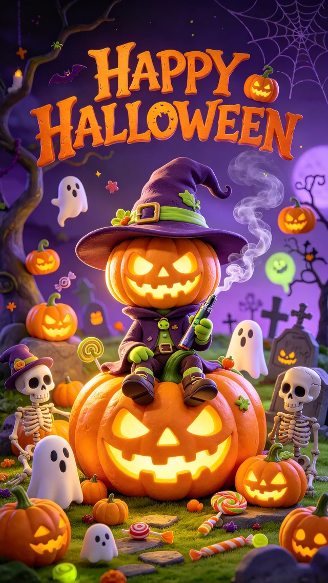 Halloween Pumpkin Witch