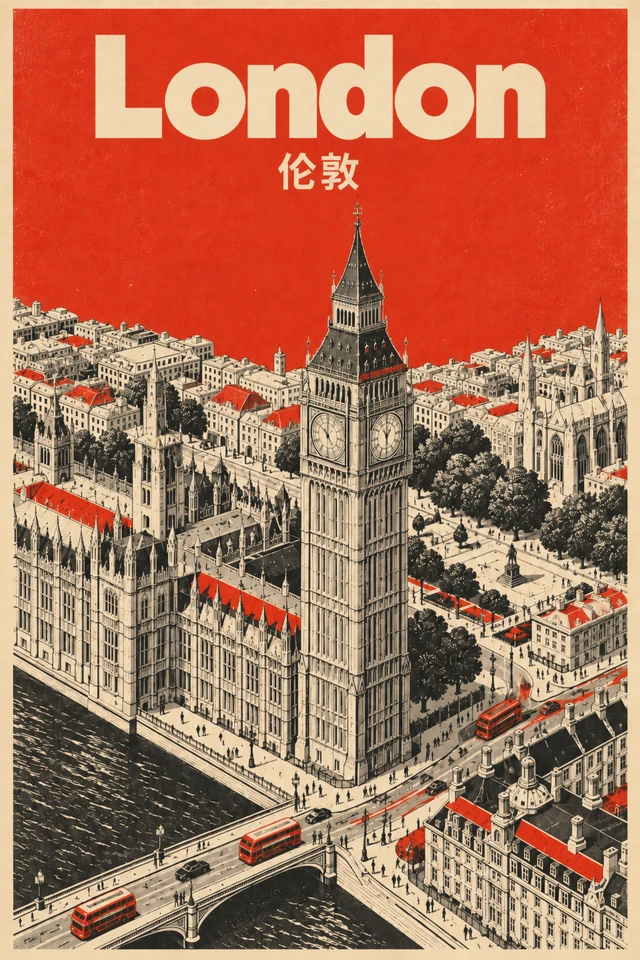 Big Ben Travel Poster