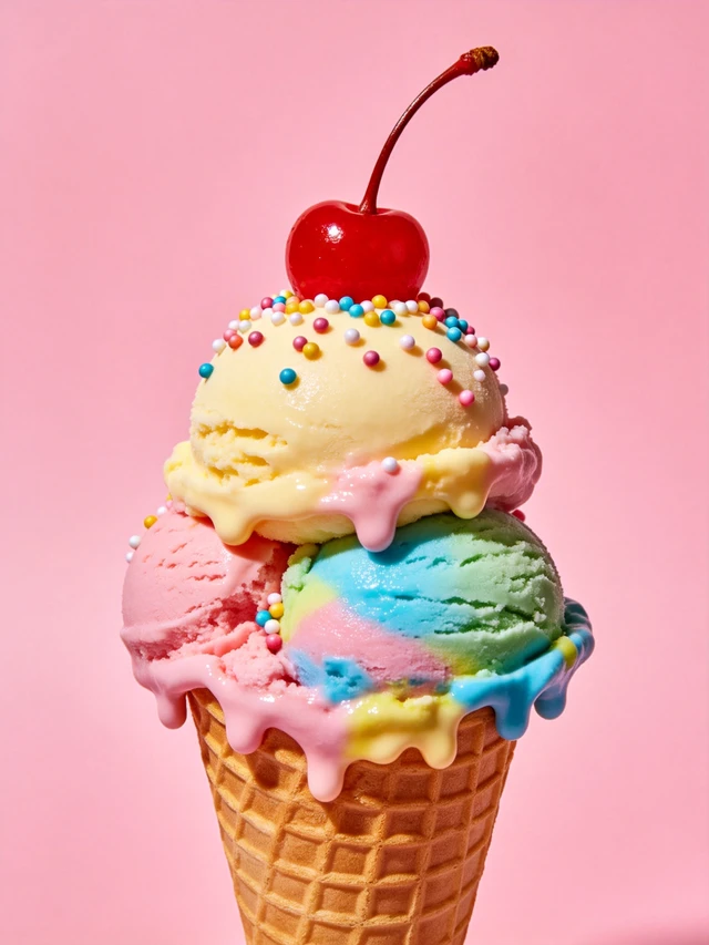 Colorful Ice Cream Cone
