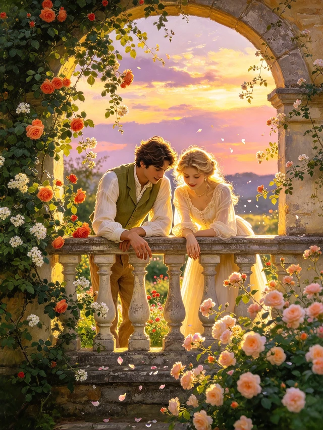 Vintage Balcony Couple