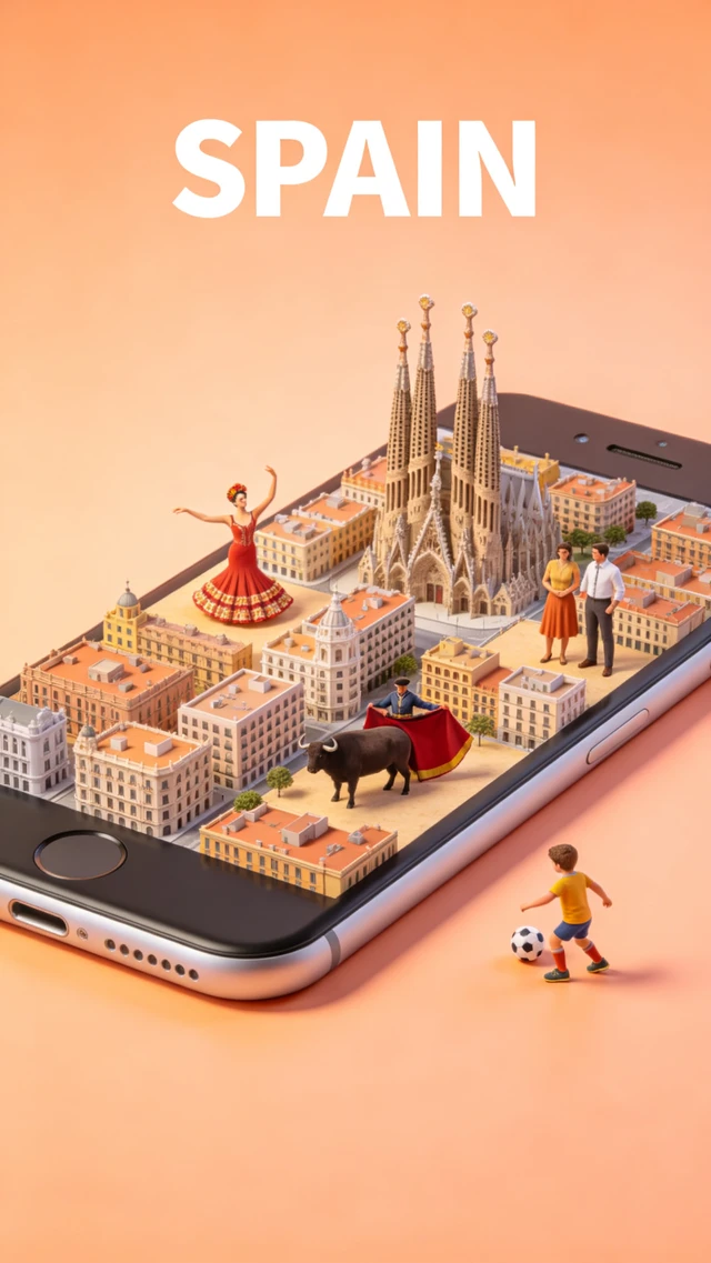 Miniature Spanish Cityscape