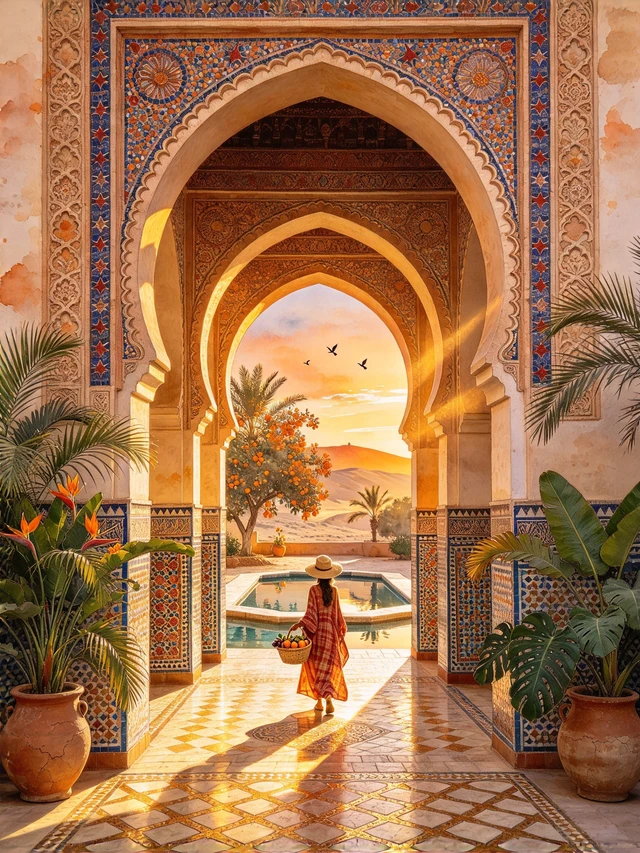 Moorish Arch At Dusk